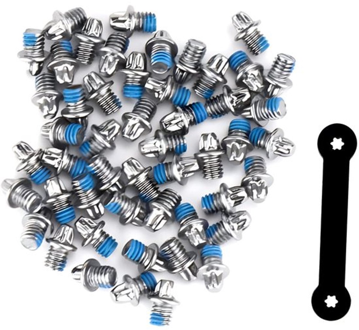 Antislip pedalen voor mountainbike, racefiets, stadsfiets, trekking – 50 stuks M4 met stalen spijkers en 1 sleutel