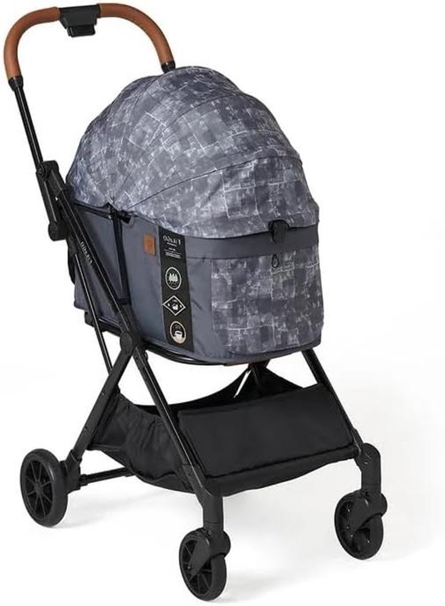 Hondenbuggy - Draagtas Reisbuggy - Dier Vervoeren - Zelfvouwbaar - 20 kg draagvermogen - Grijs