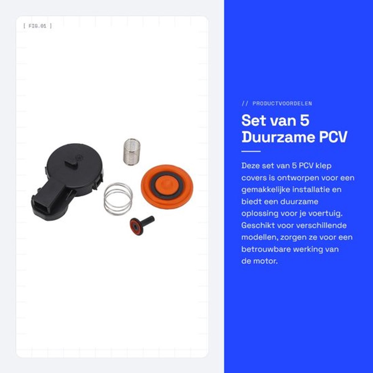 PVC Klep Cover Duurzaam - 5 Stuks - Gemakkelijk Installeren - Vervanging voor C4/DS3/DS5 - Perfecte Pasvorm - Professionele Kwaliteit - Kleppendeksel