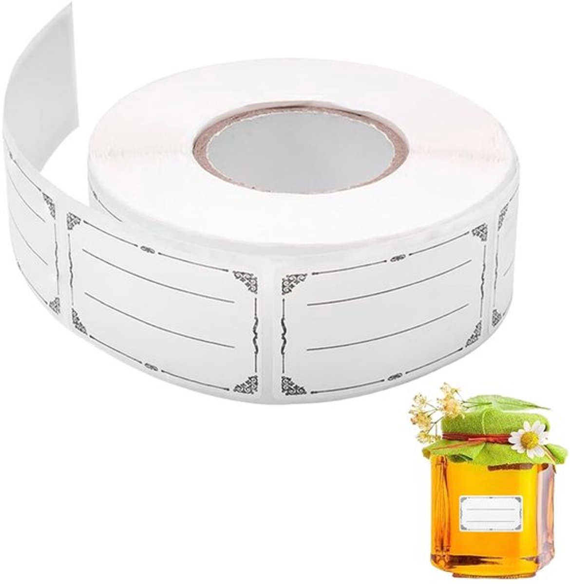Etiketten Zelfklevend 600 Stuks - Etiketstickers 30x50mm - Diepvries- en Magnetronbestendig - Beschrijfbaar - Voor Potten en Flessen - Gemakkelijk te Verwijderen - Labels