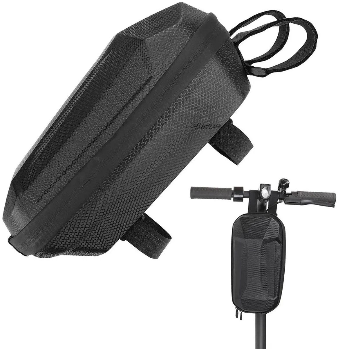 Scootertas van 3 liter, stuurtas, waterdichte opbergtas aan de Geschikt voorkant, fietstas Geschikt voor aan het frame, Geschikt voor elektrische scooters/fietsen/motorfietsen.