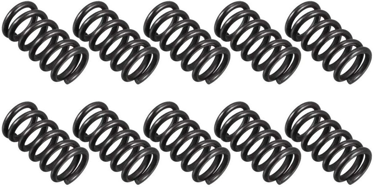 Compressieveer Zwart - Drukveer - Apparaten Reparatie - 1.2mm Draaddikte - 10 stuks - Zwart