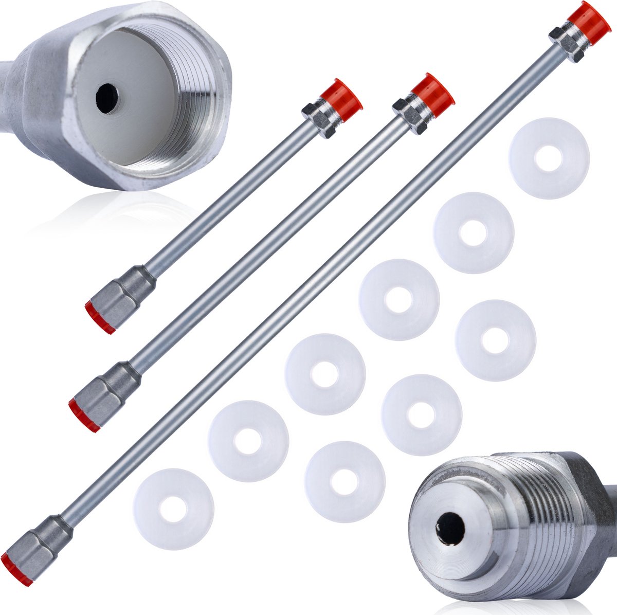 Rosfix Spuitlans Set - 30/50/75 cm, 7/8" Schroefdraad, 290 bar - 9 Afdichtingen, Duurzaam Materiaal