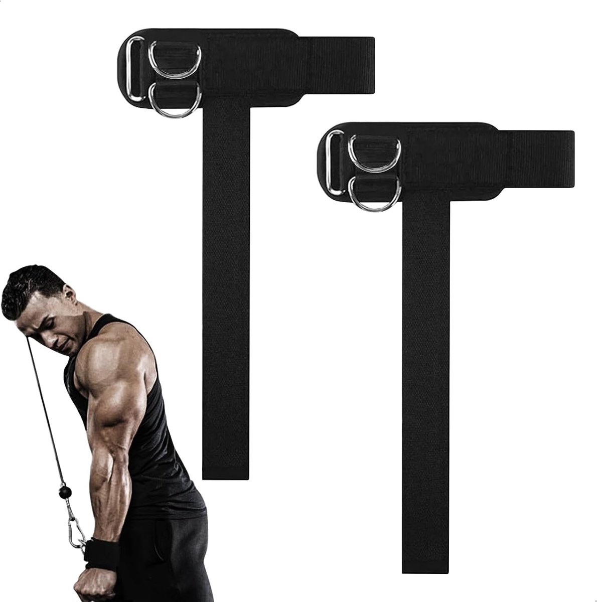 Verstelbare Polsbanden voor Gewichtheffen, Ideaal voor Bodybuilding, Deadlifts en Fitness - Set van 2