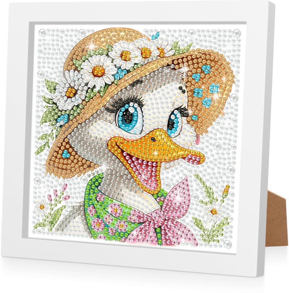 Omgoods - 5D Diamantschilderij voor Kinderen met Houten Frame