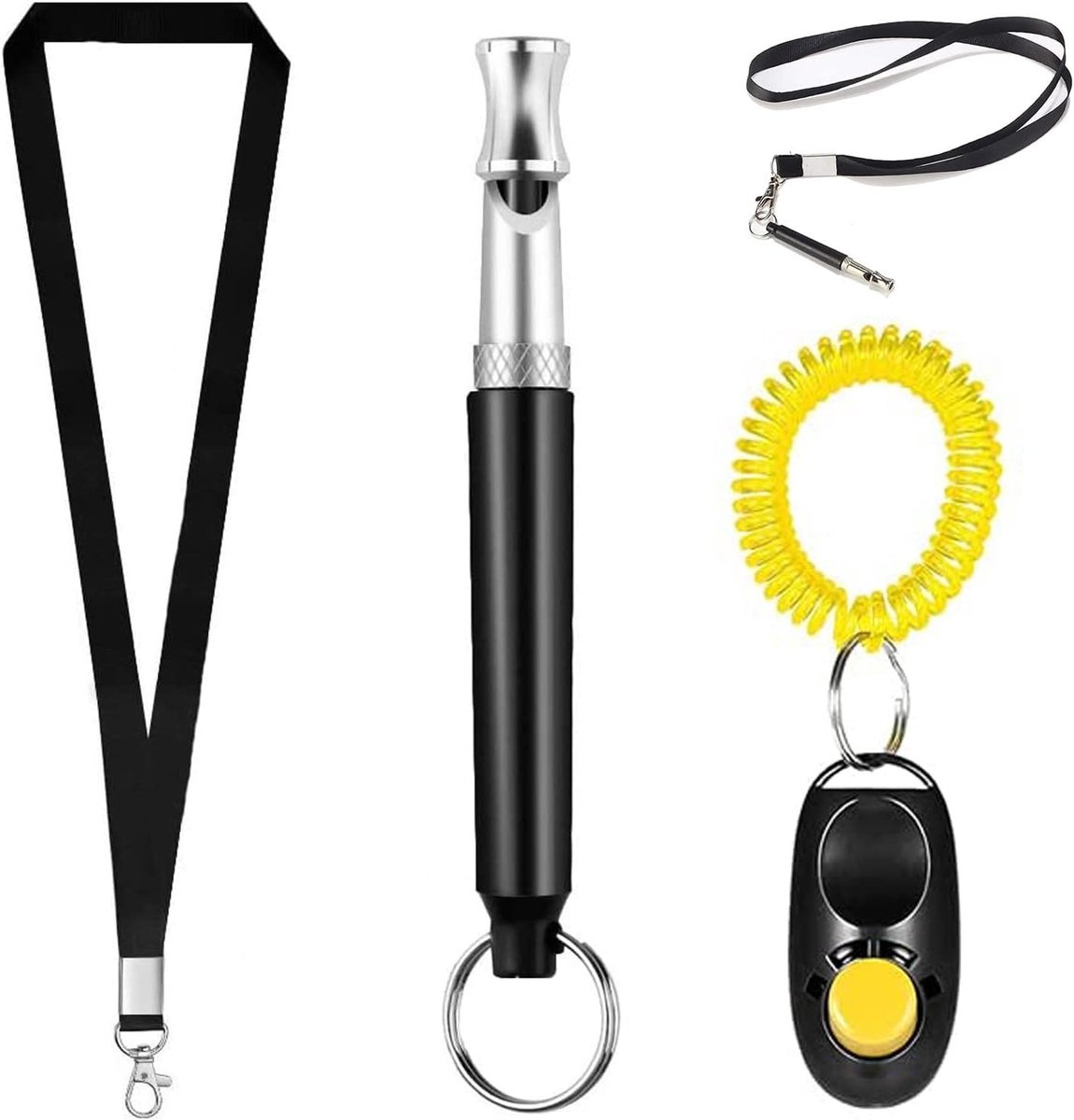 Professionele Ultrasone Hondenfluit met Verstelbare Frequenties en Training Clicker voor Effectieve Hondenopleiding