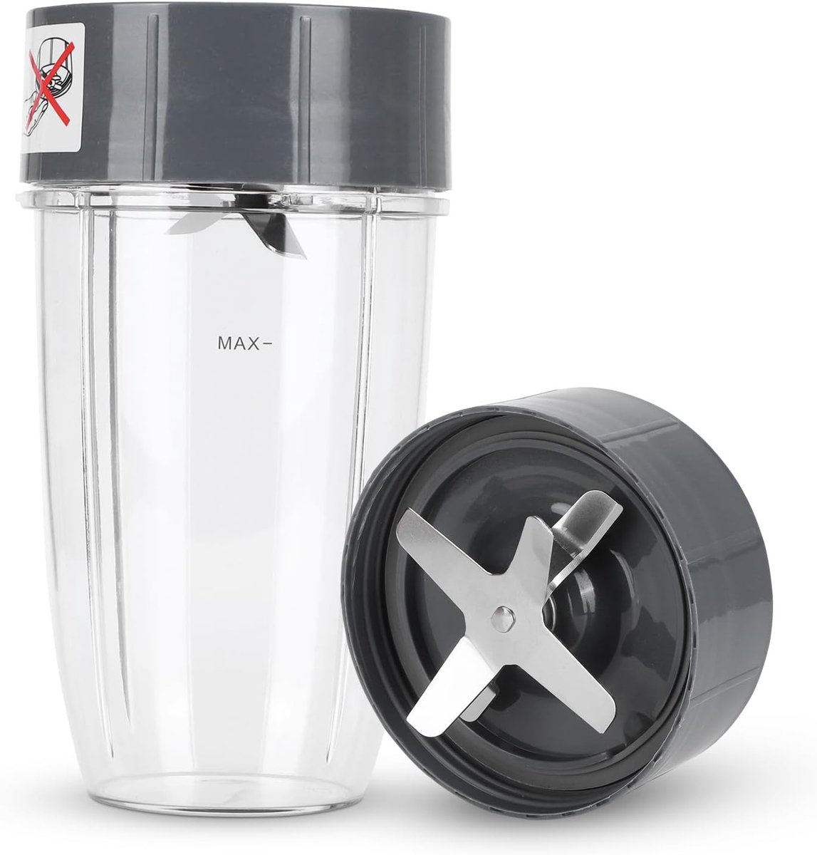 Vervangende Extractor Mes en 24 OZ Blenderbeker, Onderdeel voor Nutribullet 600W en 900W Blenders, Ideaal voor Smoothies en Sapjes
