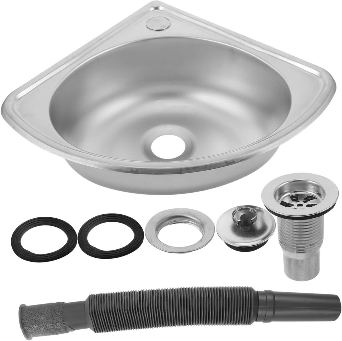 Camper Spoelbak - Compacte Wasbak - Groente Wassen - Waaiervormig Ontwerp - 34.5x34.5x13.5CM - Diverse Kleur