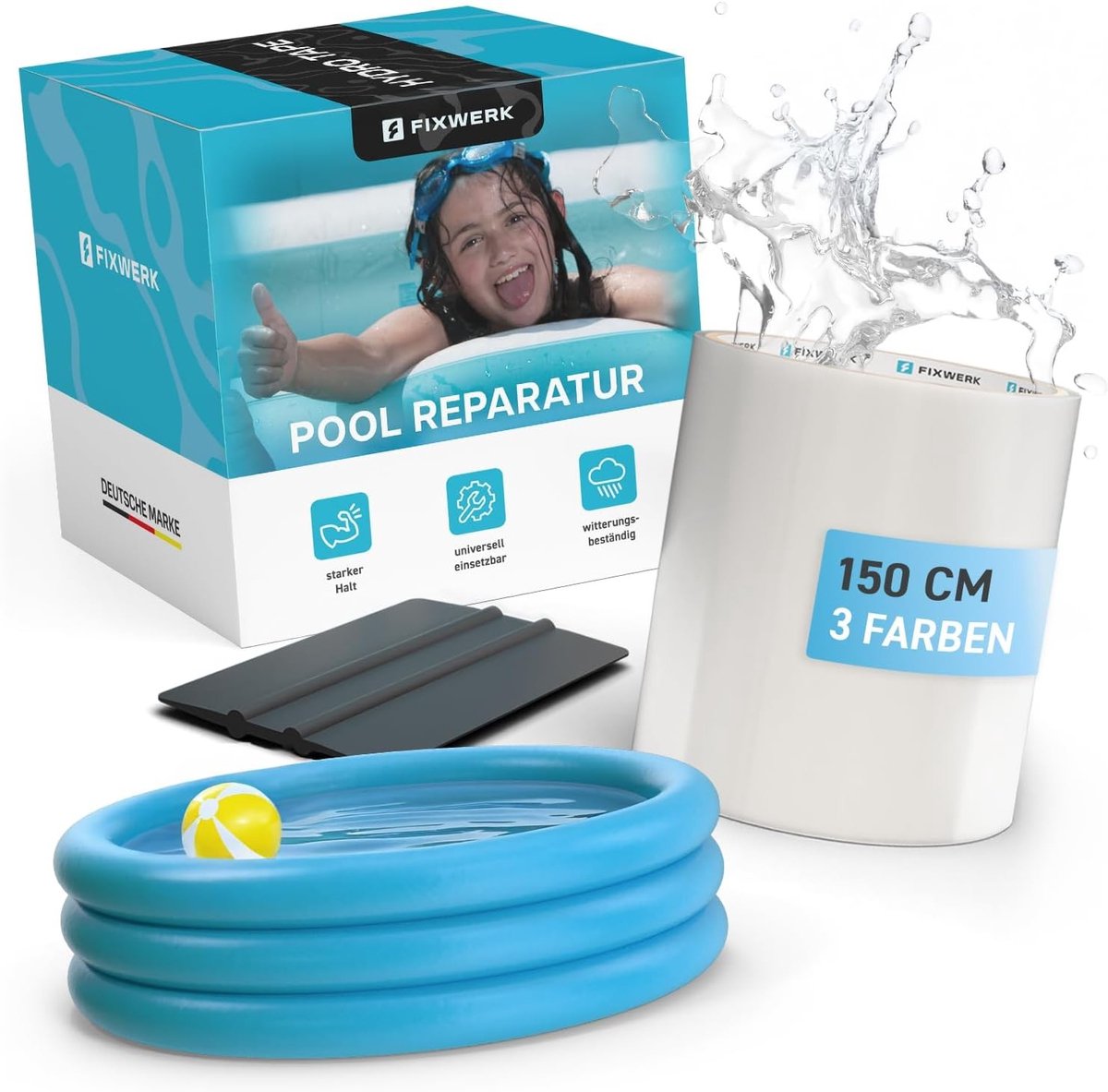 Zwembadreparatieset - Transparant - 10 x 10 x 10 cm - Onderwatertape voor Waterdichte Reparaties - Voor Zwembaden