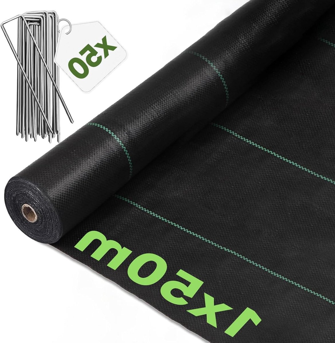 Onkruiddoek - Wering doek - Onkruid weren - Scheurvast PP-weefsel - 1 x 50 m - Zwart