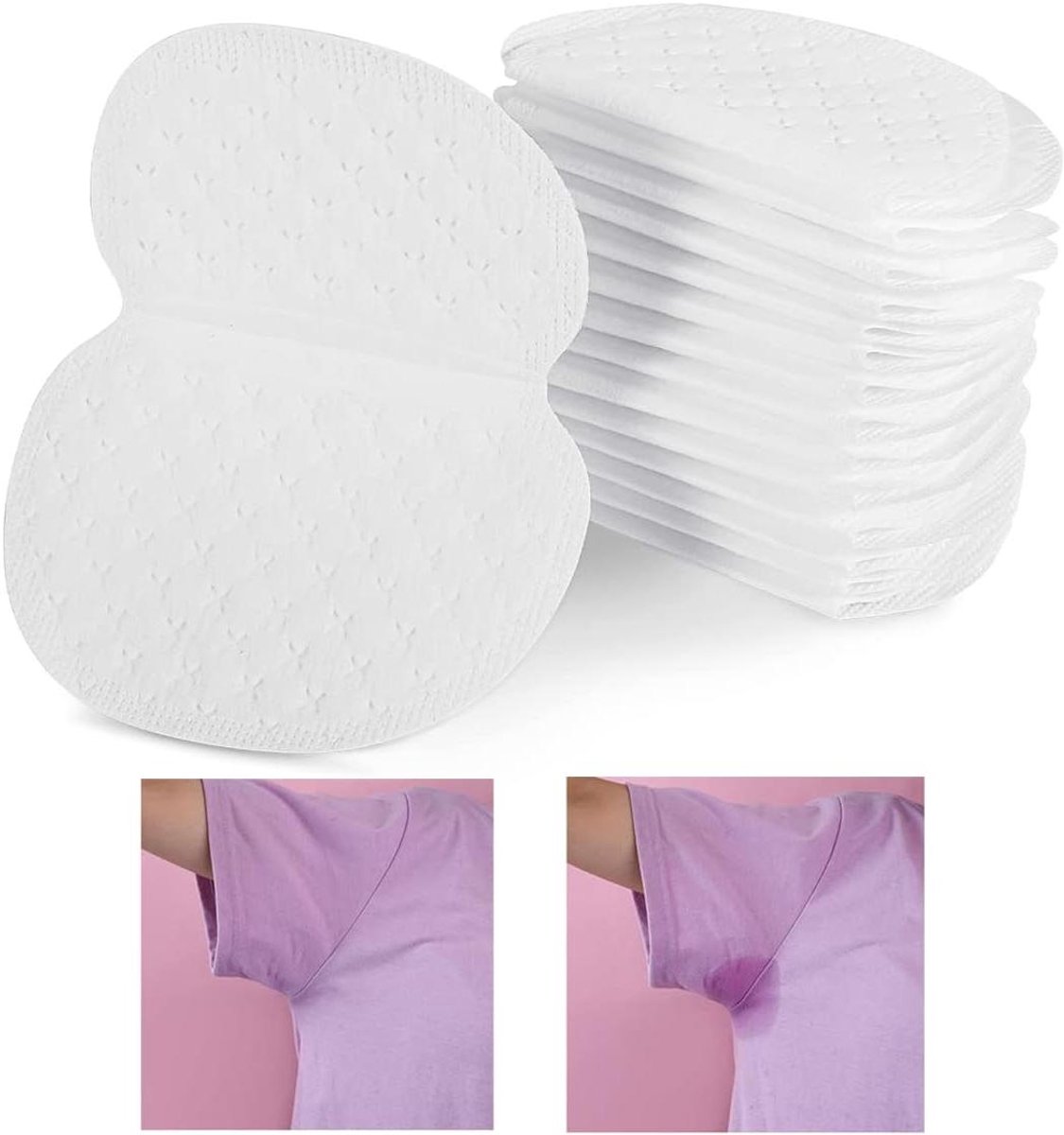 Okselzweetpads - Zweetpads Anti-transpiratiepads - Fris Blijven - Onzichtbare Bescherming - 40 stuks - Wit