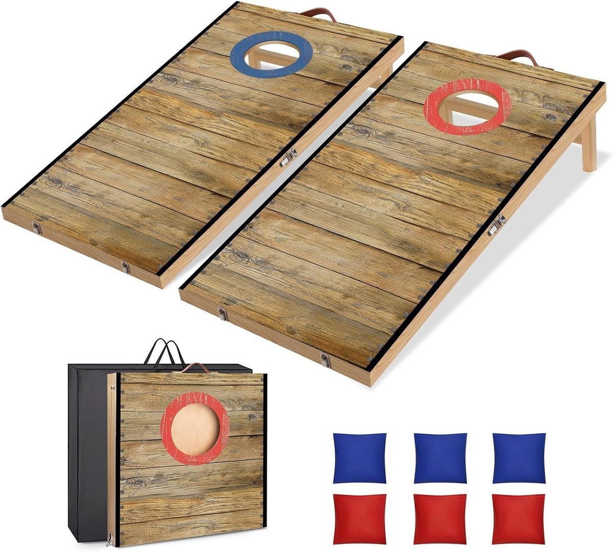 Beanbag large - Hout - 60 x 30 cm - Massief Houten Cornhole Speelset - Voor Familie en Volwassenen