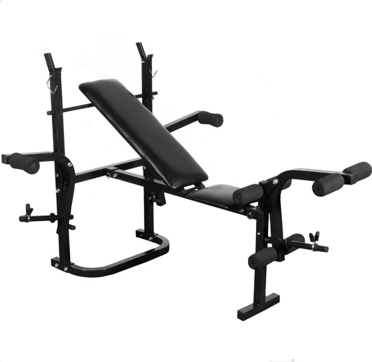 Gewichtsbank - Krachtbank - Full Body Workout - Stabiele Stalen Constructie - Max 300kg - Zwart