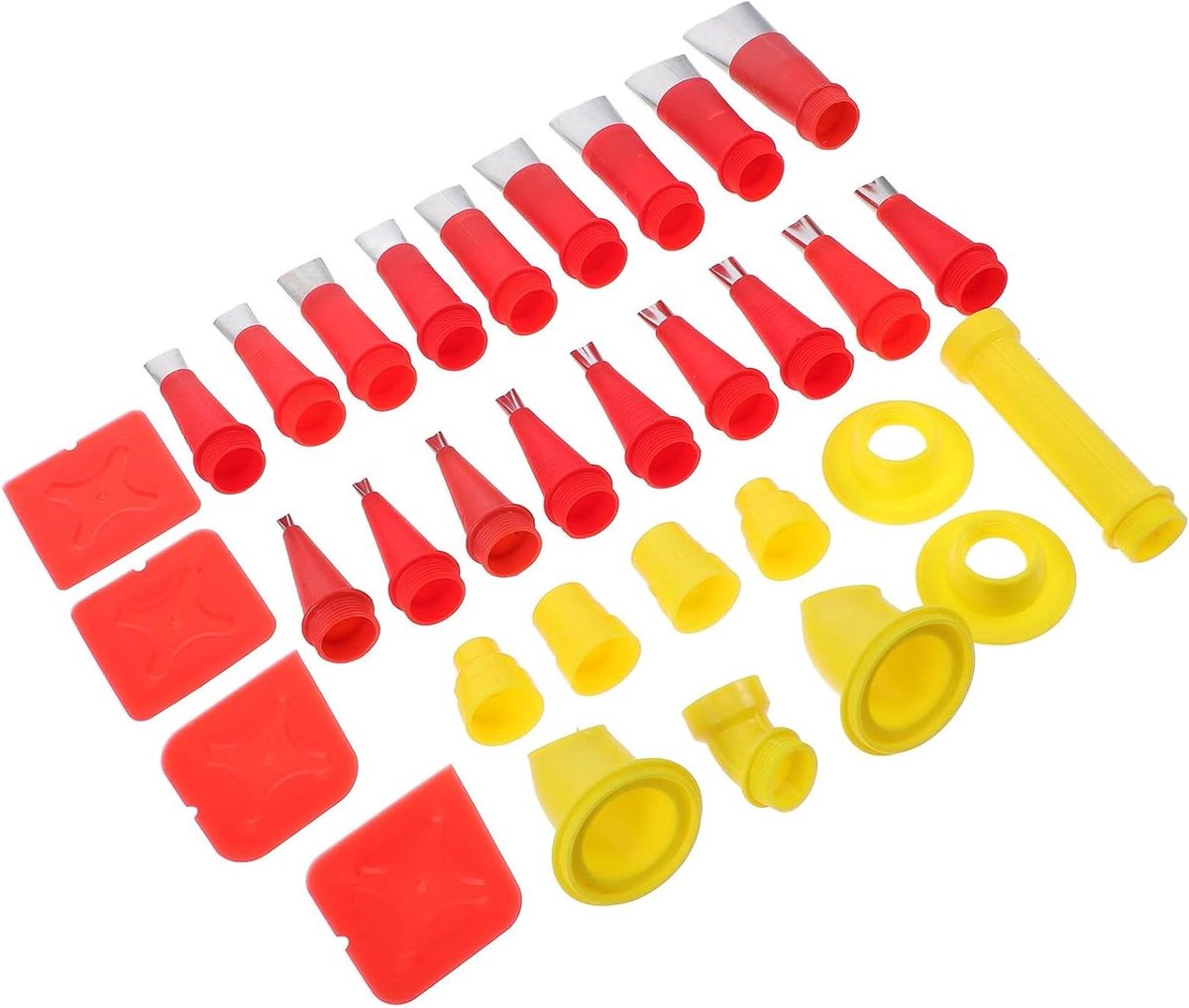 Kit Mondstukken Set - Kitspuit Mondstukken - Kitwerk Afwerken - Roestvrij Staal Rubber - Multi Diameter - Multi