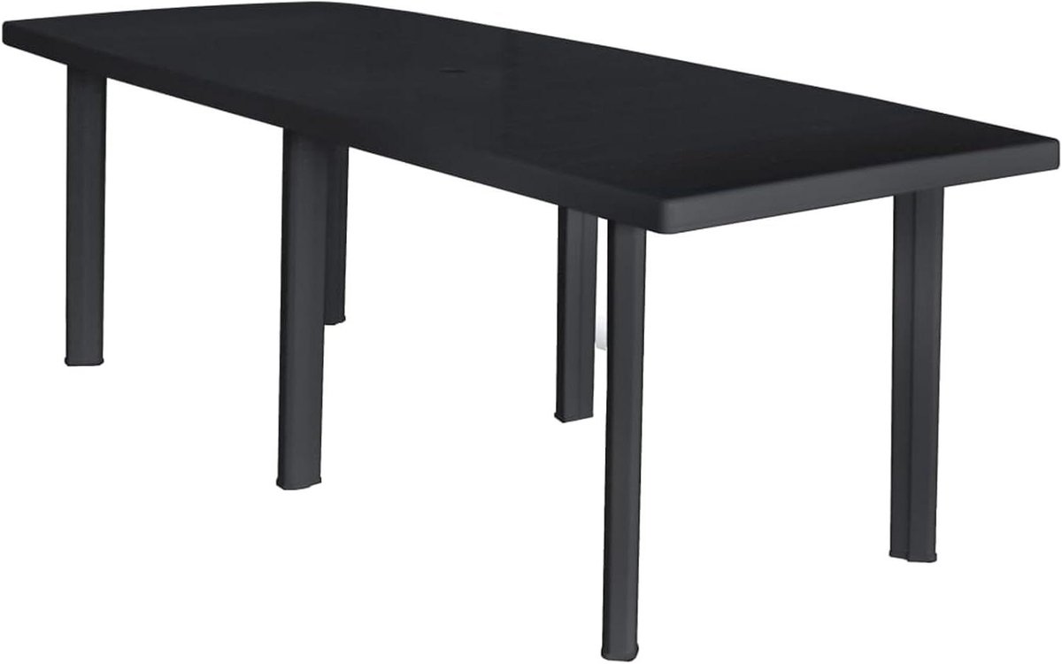 Tuintafel - Buitenmeubel Terrastafel - Buiten Eten - Weerbestendig Kunststof - 216 x 90 cm - Antraciet