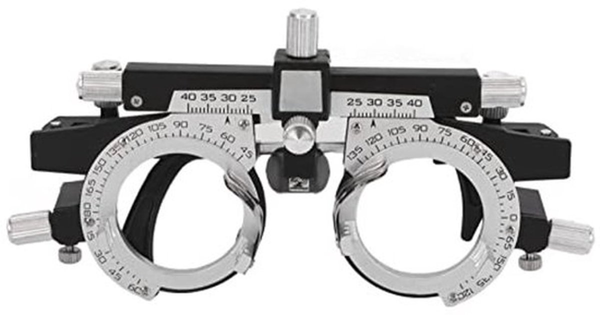 Testlens 360° Draaibaar - Optisch Testframe - Verstelbare PD 48-80mm - Oogafstand - Lichtgewicht 75g - Professioneel Design - Optometrisch Frame