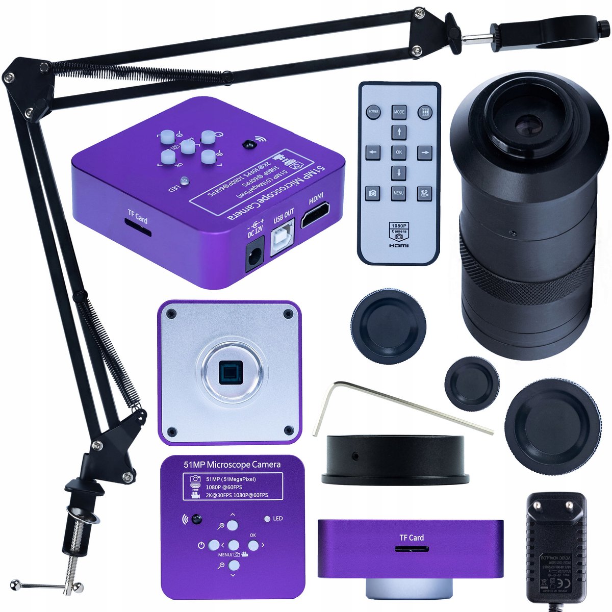 Rosfix Mikroscoopcamera Puppis Pink PRO KMPPP-HDMI-USB 51MP - HDMI/USB, 51MP