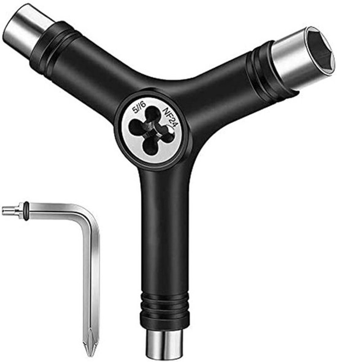 Skateboard-gereedschap Y-Tool - Montage/demontage - Reparatie - Multifunctioneel - Zwart - Duurzaam materiaal - Skateboardtool