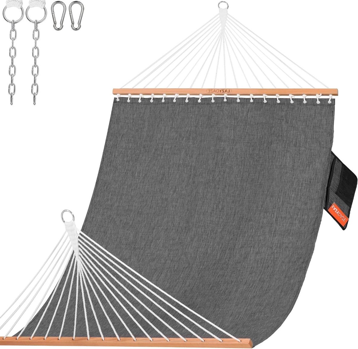 Hangmat - Schommeldoek - Ontspannen Buiten - Sneldrogend Materiaal - 3.66 x 1.4 meter - Zwart