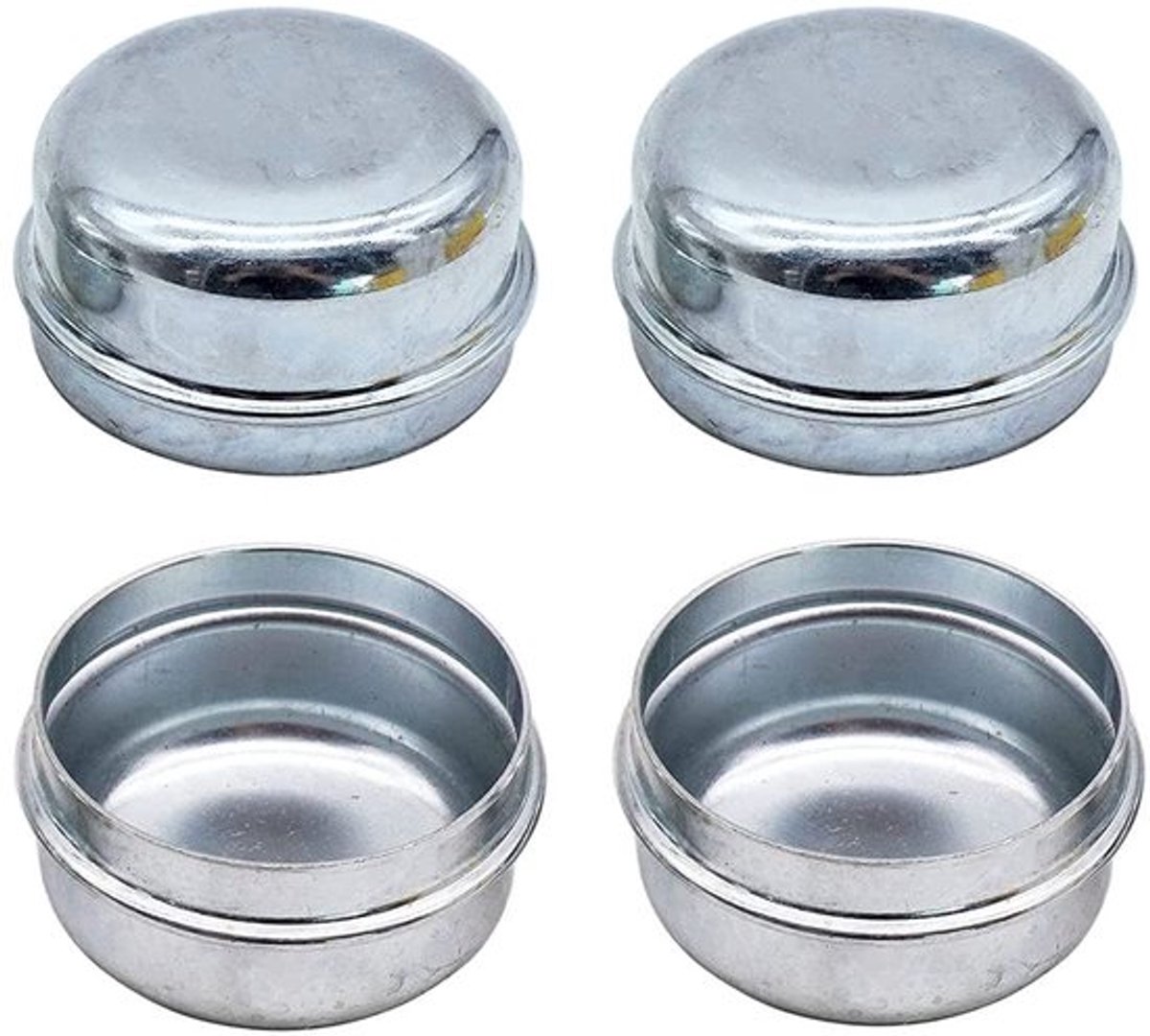 Lagernaafdop 50mm - 4 Stuks - Verzinkt - Antiroest - Perfecte Pasvorm - Voor Vissersboot/Zeilboot Aanhanger - Naafdop