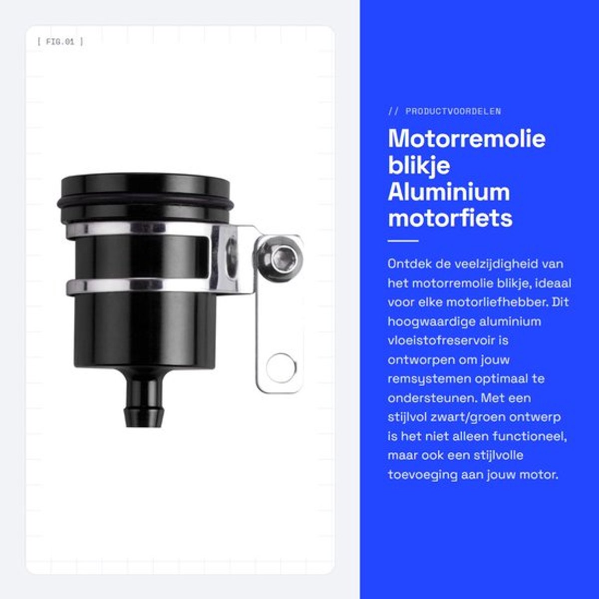 Motorremolie Blikje met Beugel - Aluminium Motorfiets Remolie Kan - Vloeistofreservoir - Corrosiebestendig - Luchtdicht - Hoogwaardig Materiaal - Remreservoir