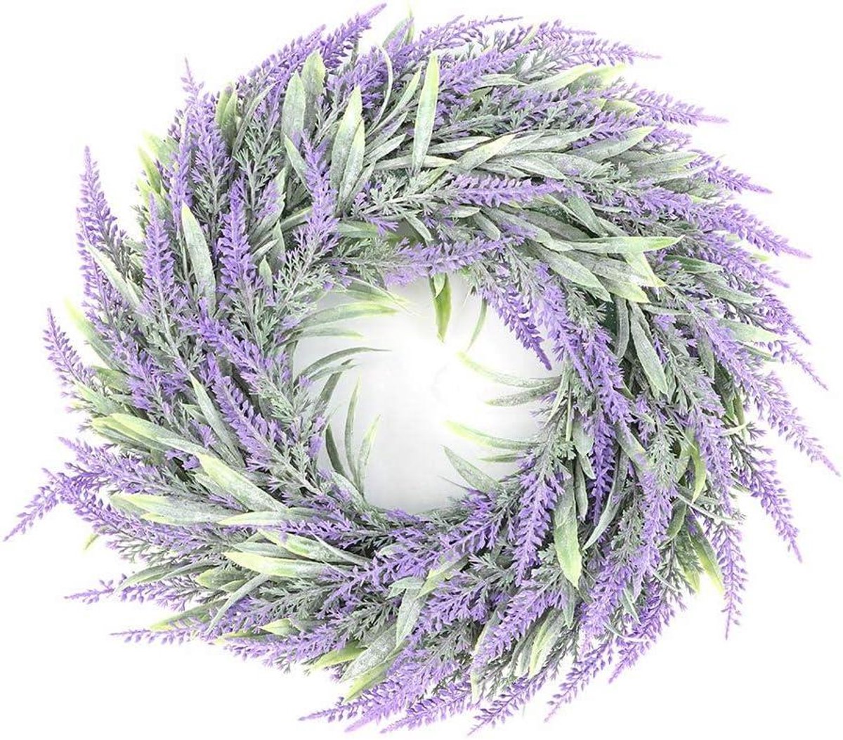 Kunstmatige Bloemenslinger - Groenkrans Nepbloemen - Bruiloft Decoratie - Levensecht Gebladerte - 28x28x4cm - Groen