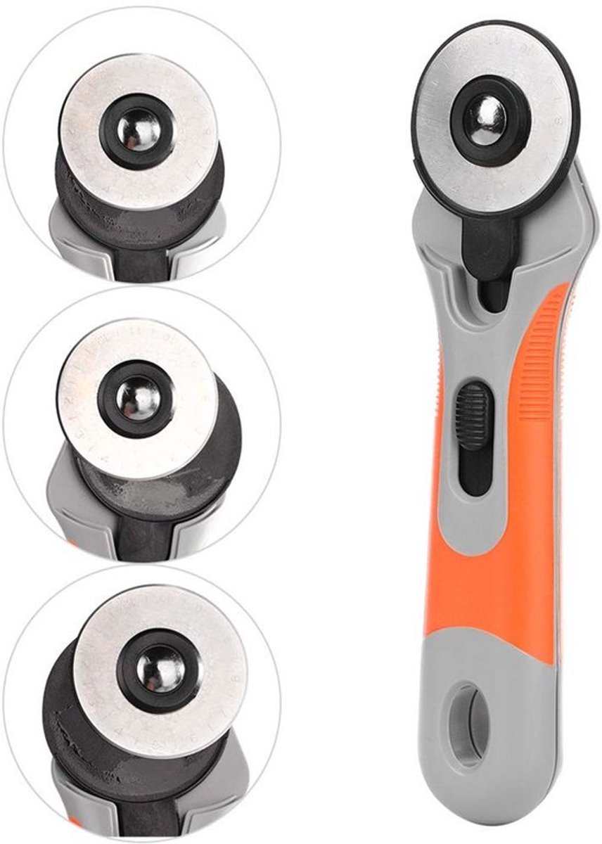 Roterende Snijder 45 mm - Ergonomische Stofsnijder - Roterende Stofsnijmachine - Quilten - Ambachten - Scherp Mes