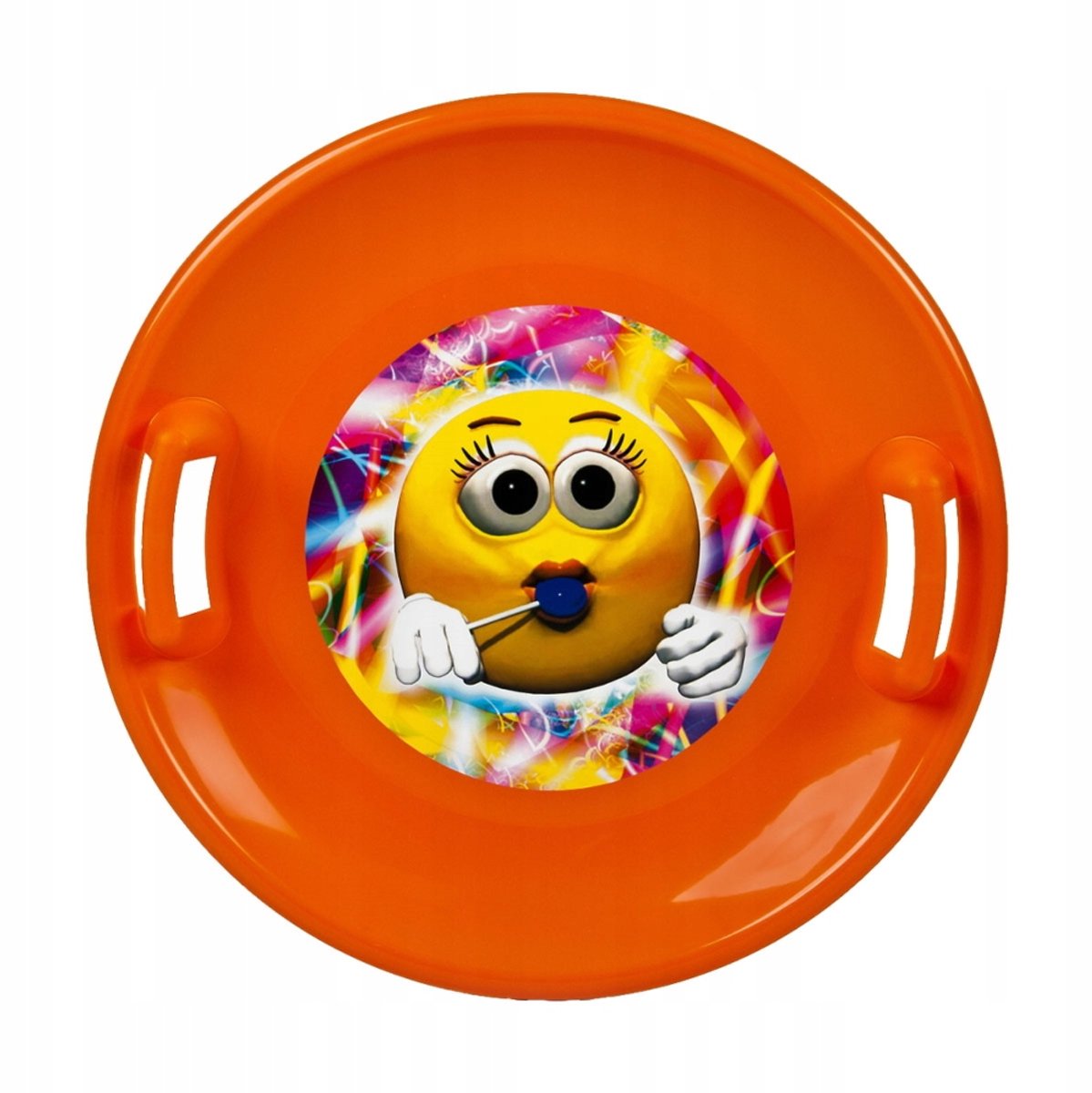 Oranje Sneeuwscooter met Emoji - Kinderslee