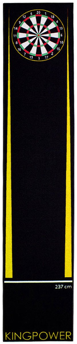 Dartmat Geel Stalen Darts Dartbord Accessoires Dartmat Doelwit Oche Darts Werplijn Beschermer Rubberen Vloer Dartbord 290 x 60 cm Kingpower
