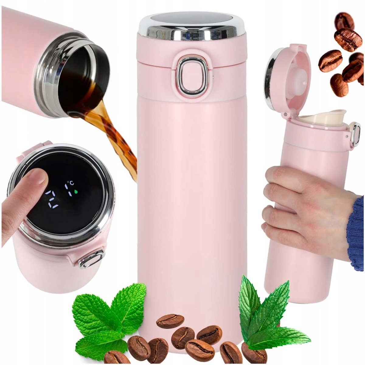 Slimme Thermosbeker met LED Temperatuurweergave - 420ml