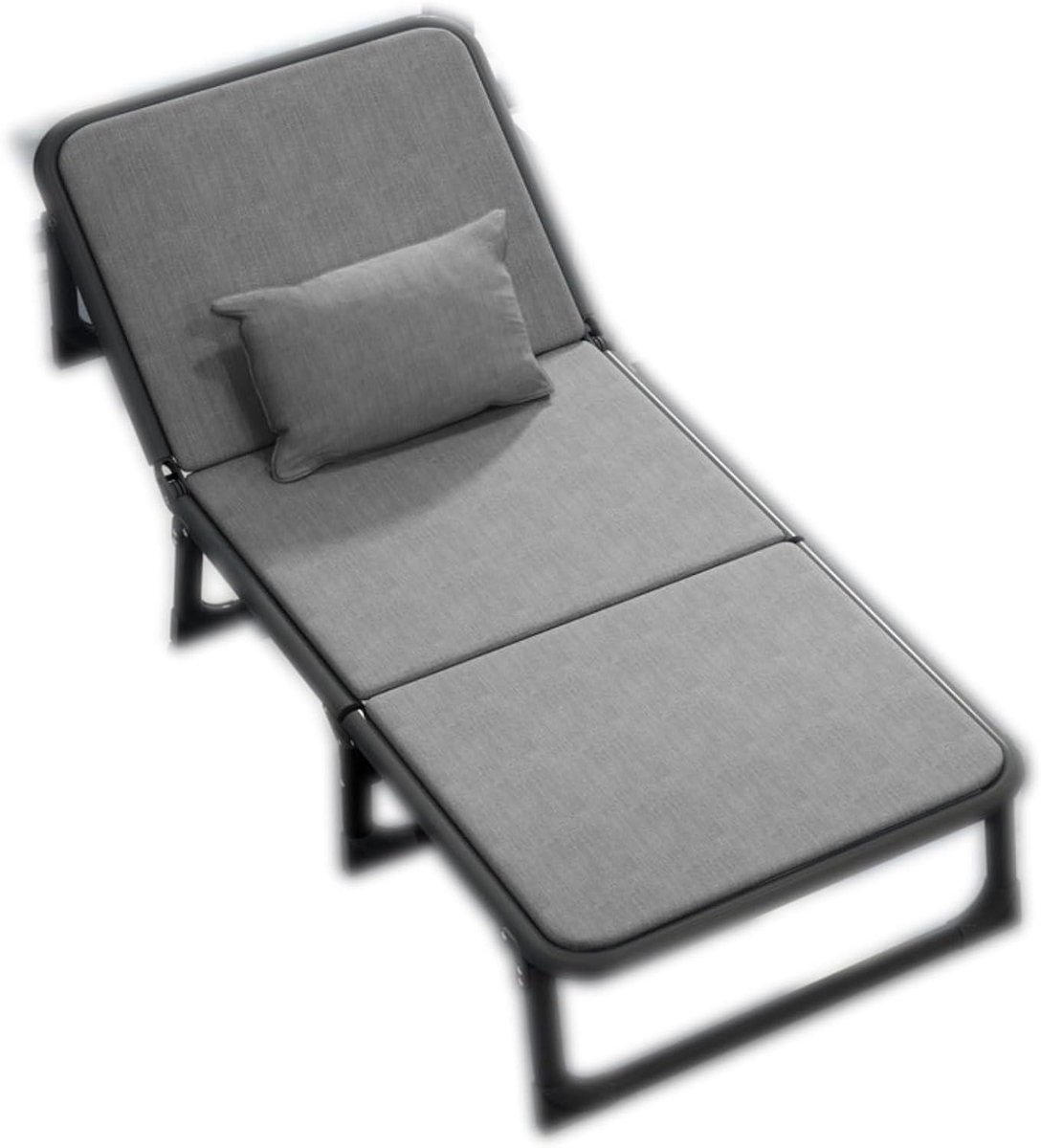 Opklapbed Fauteuil - Dutje Bed Kantoor - Ruimte Besparen - Aanpasbare Lighoogte - 190x70x35 cm - Blauw