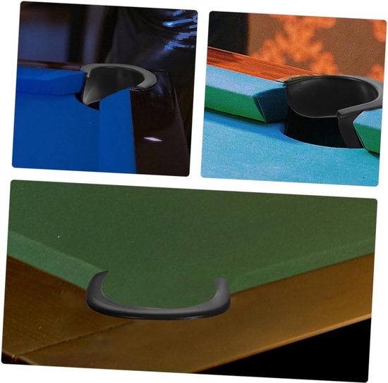 Biljart Goot Voeringen - Pooltafel Voeringen - Biljart Spel Verbeteren - Duurzaam Kunststof Materiaal - 10x10x5 cm - Zwart — afbeelding 4