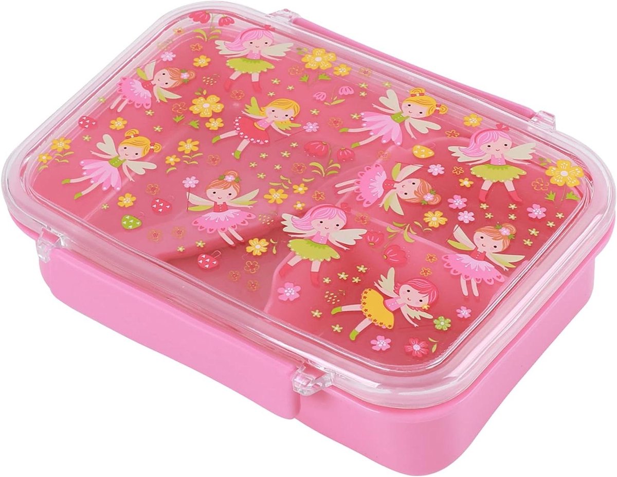 Kinder lunchbox - Bento box - School lunch - Inclusief bestek - 18.5 cm - Fairy design
