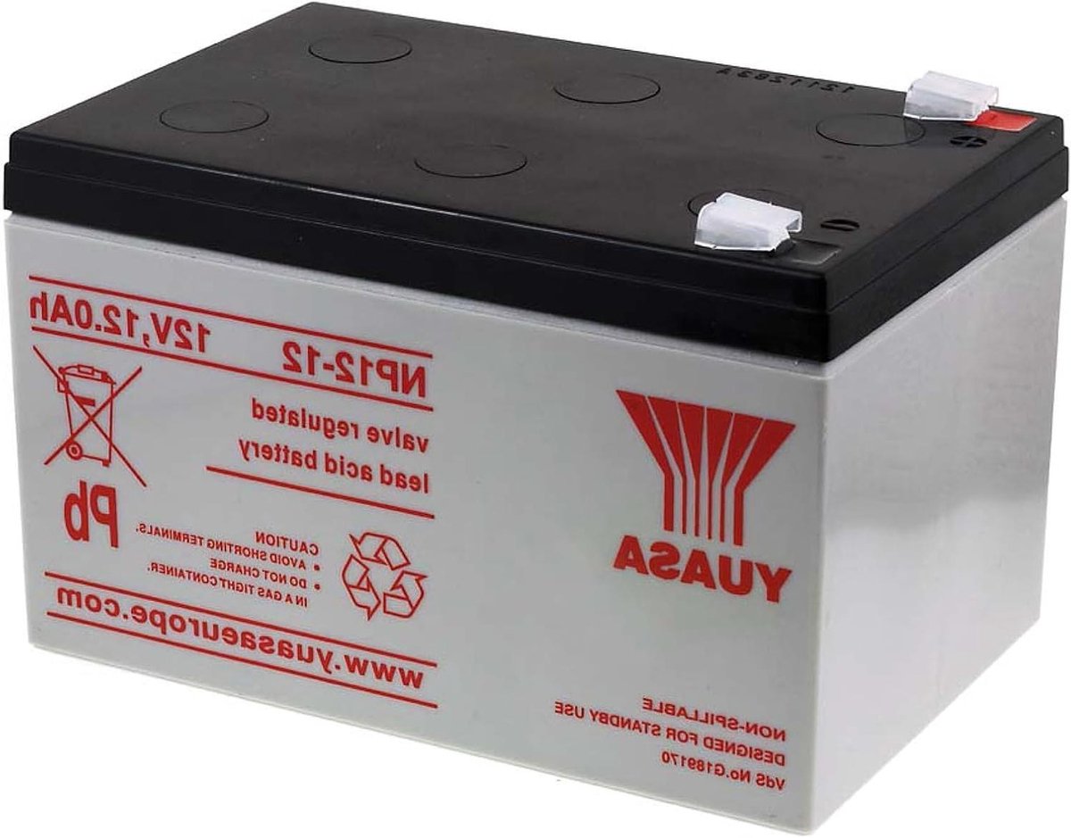 Oplaadbare Batterij - Accu 12V - Universele Toepassingen - Hoge Capaciteit - 151 x 98 x 975 mm - Zwart