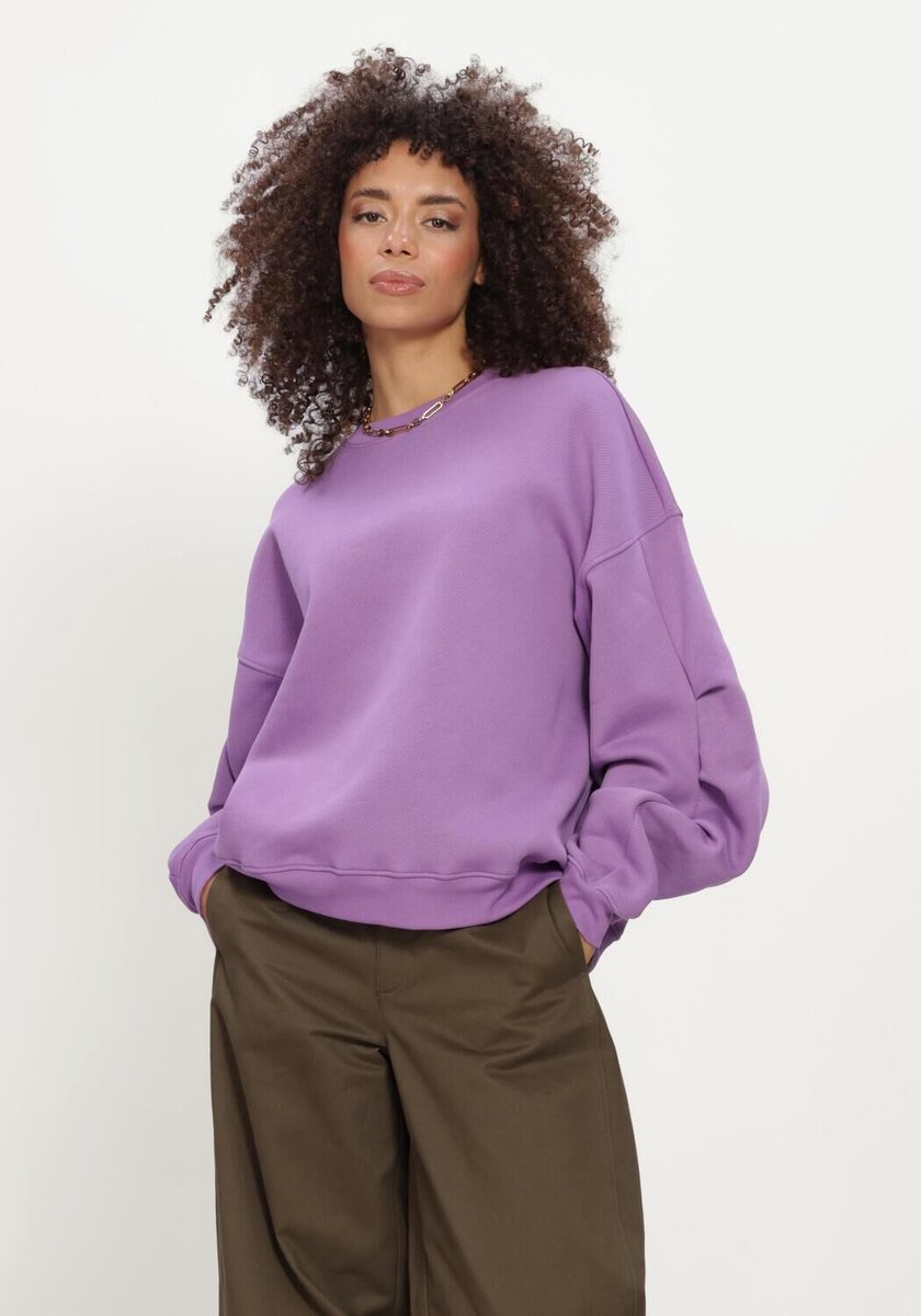 EDITED Caio Sweater Truien & vesten Dames - Sweater - Hoodie - Vest- Paars - Maat 40