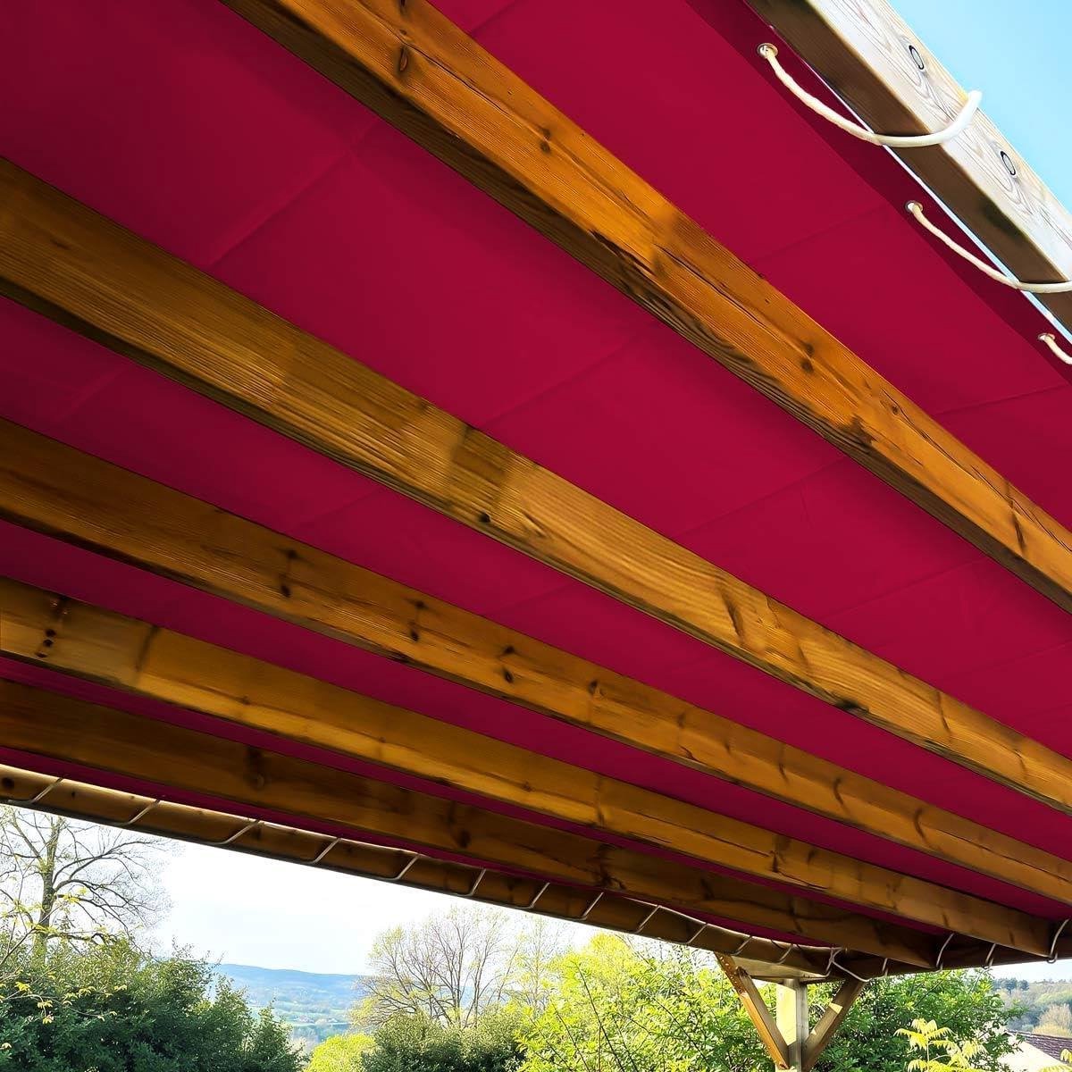Pergola Tarp - Pergola Zeil - Terras Beschermen - Waterdicht PVC - 3x5 m - Bordeauxrood