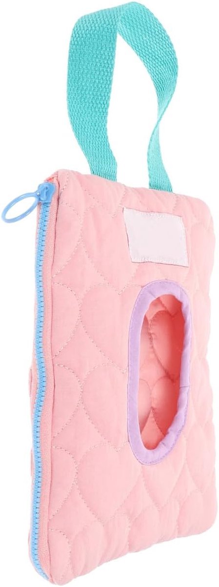Babydoekjes Tas - Doekjeshouder Baby Zakje - Natte Doekjes Opbergen - Praktisch Omslagontwerp - 33 x 16.5 cm - Roze