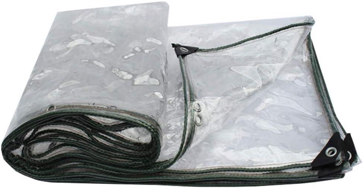 Dekzeil PVC - Afdekzeil Waterdicht - Bescherming Buiten - Naadloze Warmteafdichting - 2 x 3M - Helder