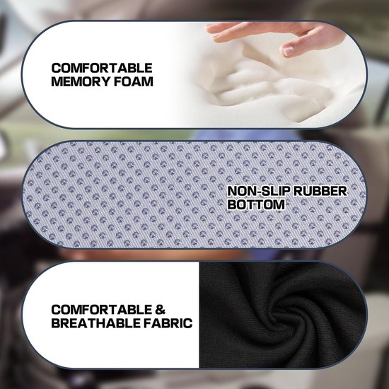 Autostoelverhoger Volwassenen - Rijstoelkussen - Verbeterd Rijzicht - Ergonomische Houdingsondersteuning - Voor Specifieke Modellen - Normaal — afbeelding 4