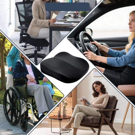 Autostoelverhoger Volwassenen - Rijstoelkussen - Verbeterd Rijzicht - Ergonomische Houdingsondersteuning - Voor Specifieke Modellen - Normaal — afbeelding 2
