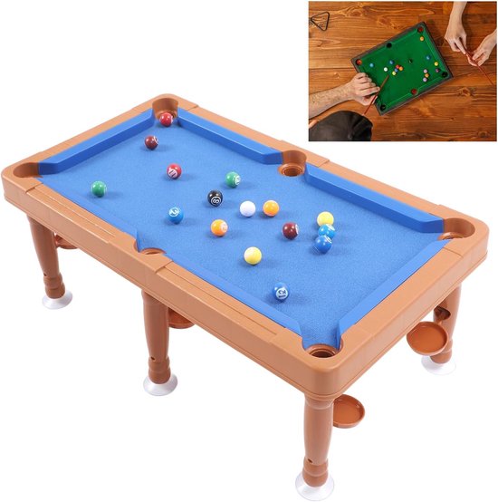 Miniatuur Pooltafel - Kleine Biljarttafel Speelgoed - Binnen Spelen - Multifunctioneel Ontwerp - 44 x 245 cm - Groen — afbeelding 2
