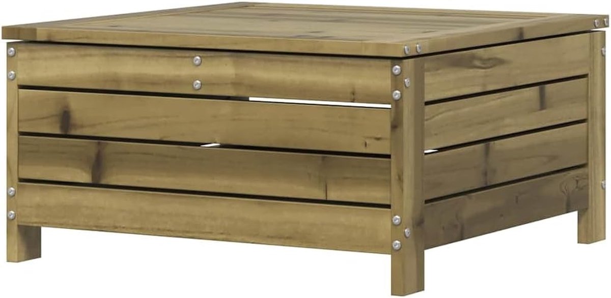 Voetenbank Tuin - Voetenbankje Buiten - Ontspannen in de tuin - Geïmpregneerd grenenhout - 62x635x32 cm - Onbehandeld