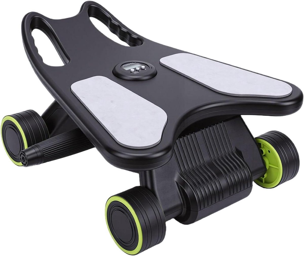 Buikspierwiel Trainer - Ab Wheel Roller - Core Training - Automatische Terugslag Hulp - 150 kg Draagvermogen - Zwart