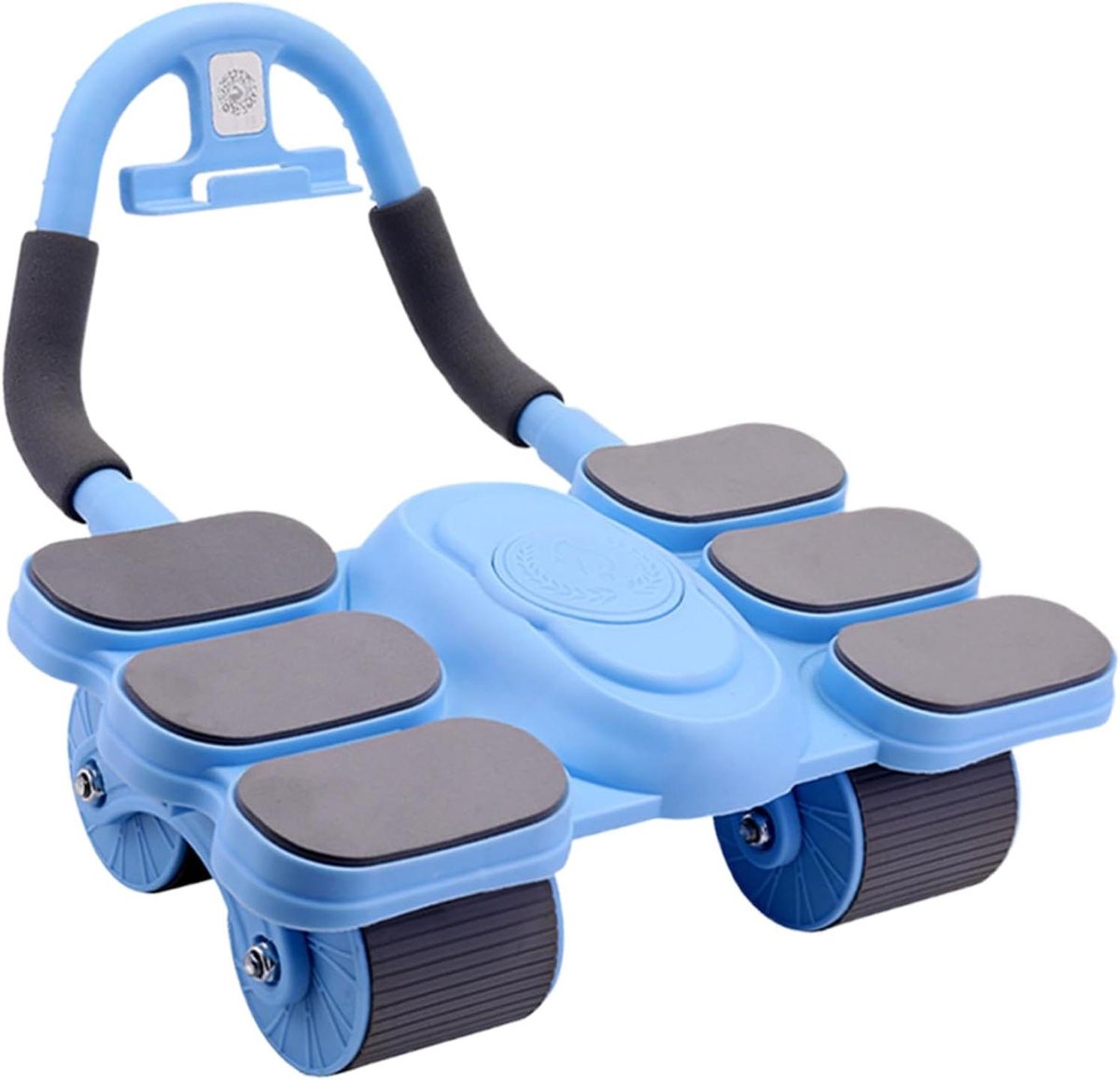Buikspierroller - Ab roller Fitness wiel - Kernspieren trainen - Met elleboogondersteuning - 288 x 195 x 115 cm - Blauw