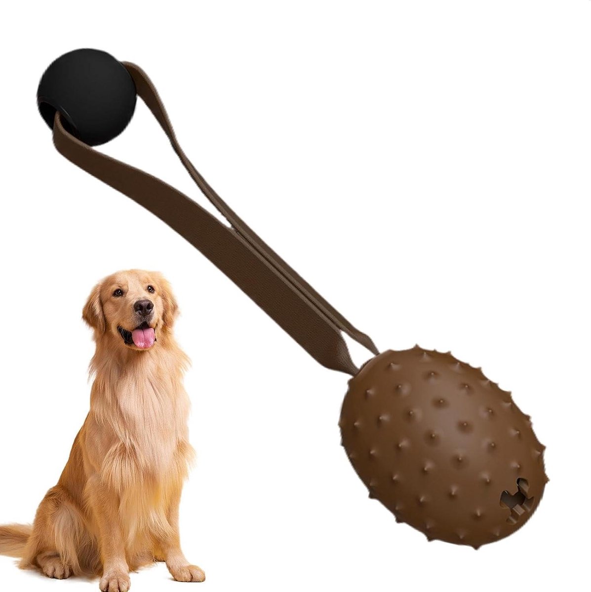 Honden Puzzelvoeder - Interactief Hondenspeelgoed - Langzaam Eten - Tanden Reinigend Ontwerp - 113 x 86 x 72 cm - Koffie