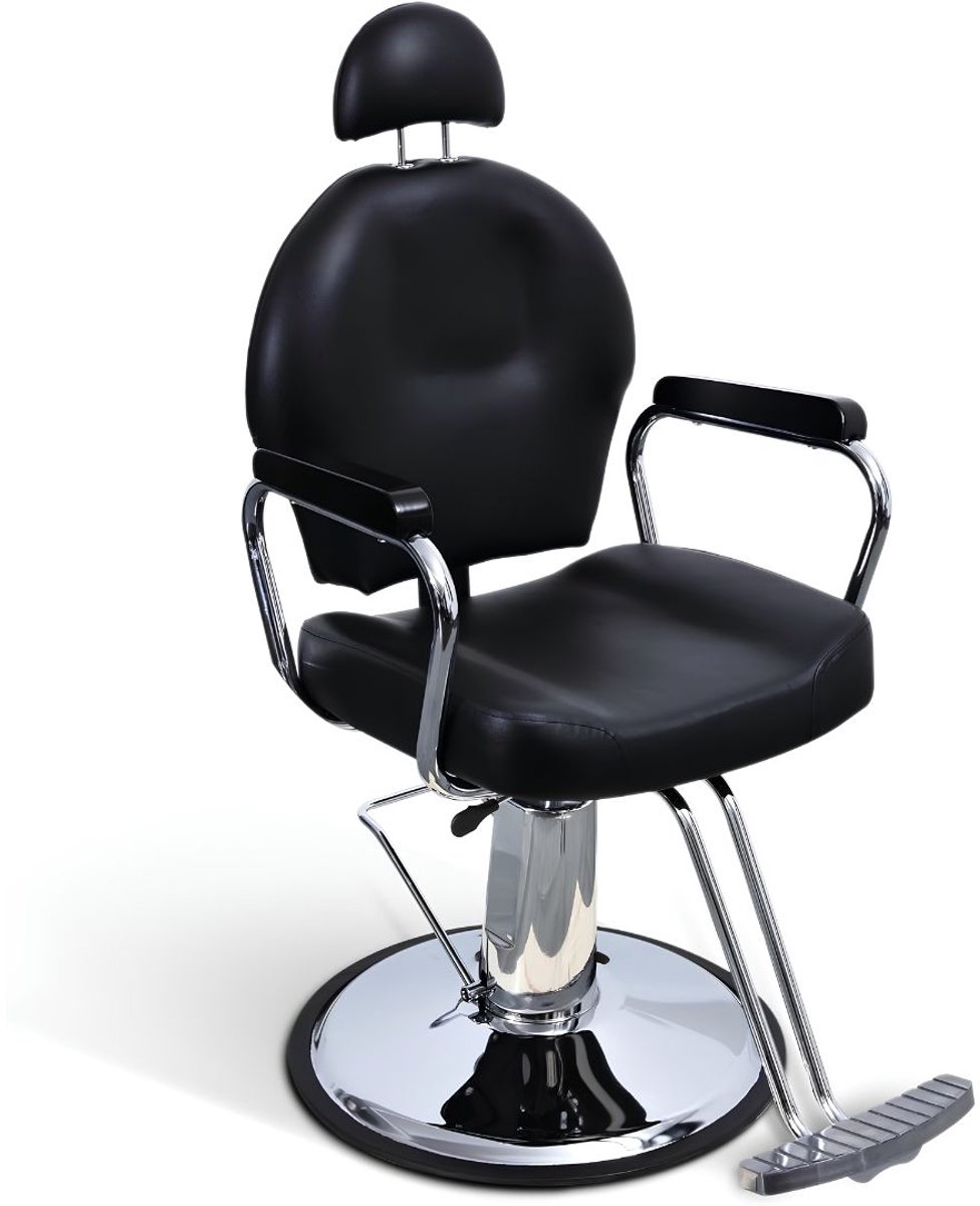 NIVA® Kappersstoel - Kappersstoel met Voetensteun - Kapper Stoelen - Zwart - 75cm x 60cm x 107cm