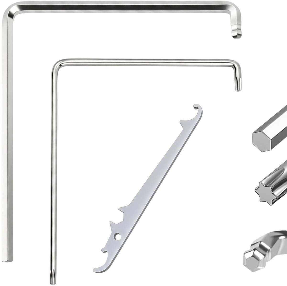 Omgoods - Raaminstelgereedschapset, 3 Stuks, Zilver