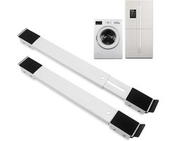 Wasmachine Onderstel - Apparaat Rollers - Meubels Verplaatsen - Verstelbaar & Stabiel - 46-71 cm - Wit