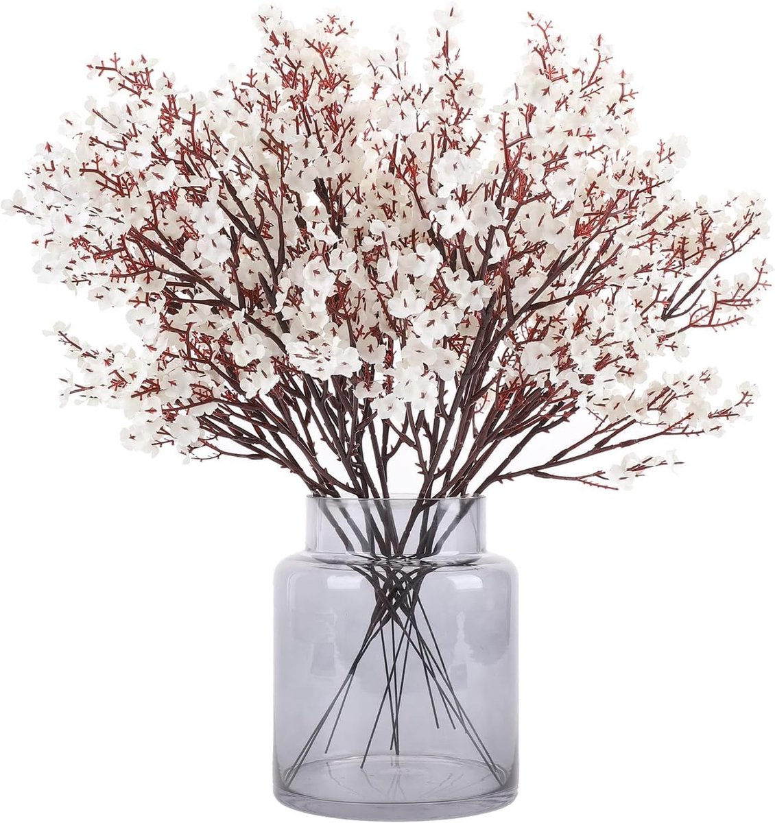 Kunstbloemen Gypsophila - Herfstbloemen - Realistische Namaakbloemen voor DIY, Bruiloft, Tafeldecoratie, Halloween en Kerstmis - 49 cm - 12 stuks - Wit