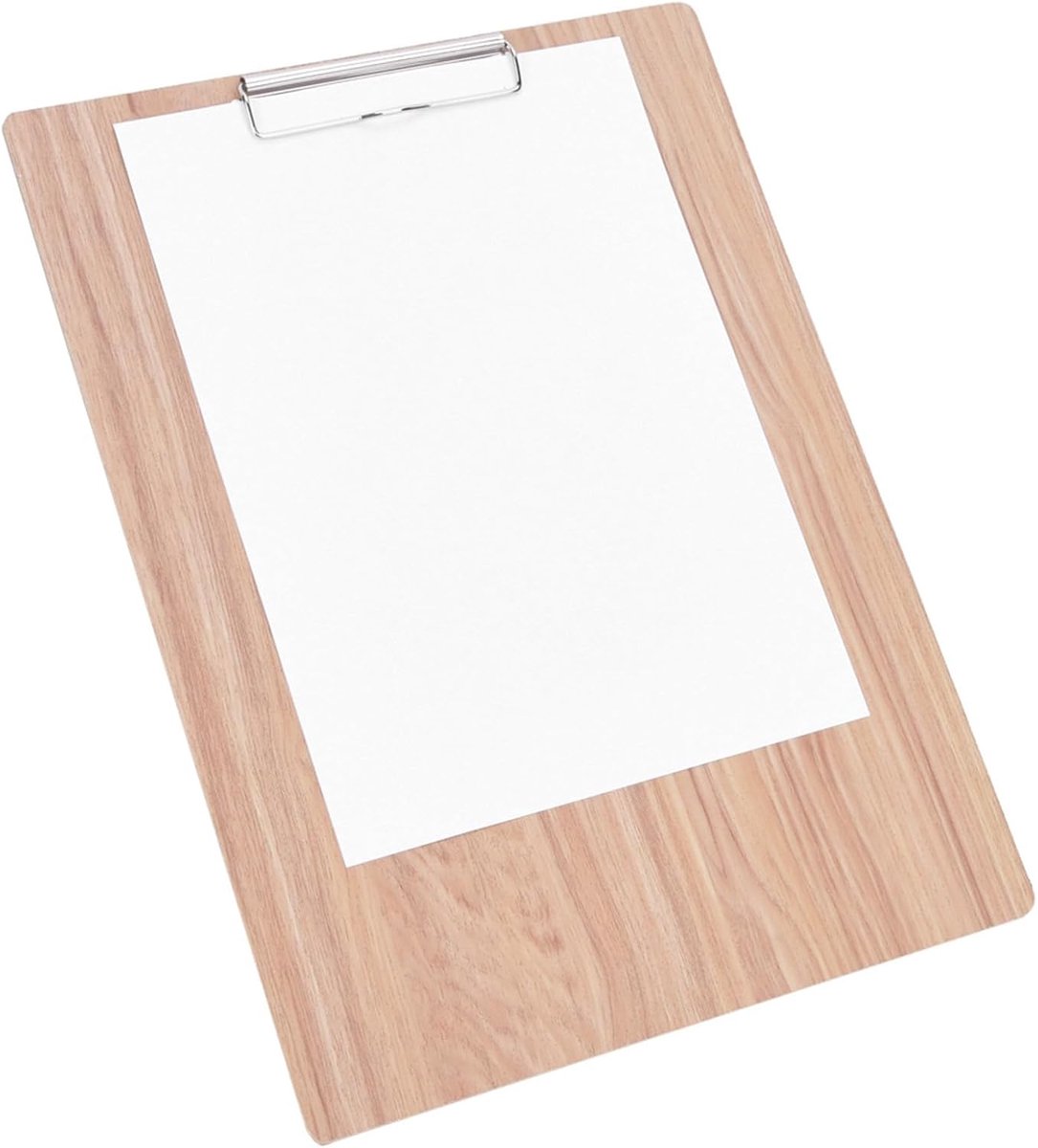 Tekentablet - Houten Schetsbord - 8K Tekenbord - 40x30 cm - Met Metalen Clip - Voor Binnen en Buiten - Natuurlijk Hout